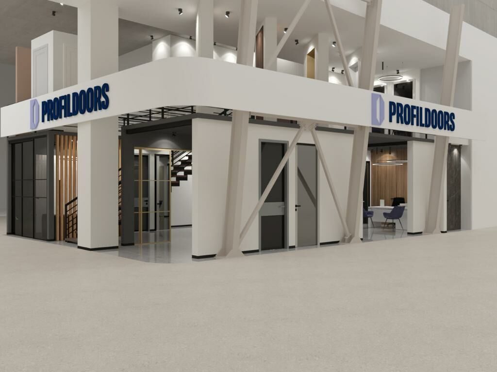 интерьерная вывеска для салона дверей profildoors